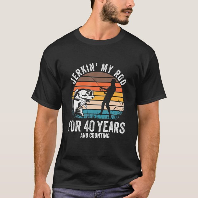 Camiseta 40.º Regalo De Cumpleaños Para Los Pescadores De L (Anverso)