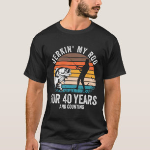 Camiseta 40.º Regalo De Cumpleaños Para Los Pescadores De L