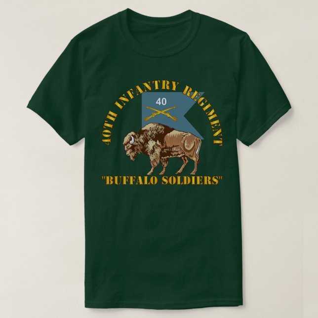 Camiseta 40.º Regimiento de Infantería Soldados de Búfalo c (Diseño del anverso)