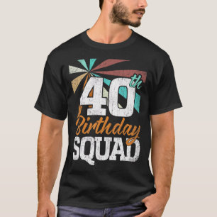 Camiseta 40.º retro de la brigada de cumpleaños mujeres de