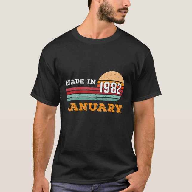 Camiseta 40.º Traje De Cumpleaños Para Las Mujeres Enero De (Anverso)