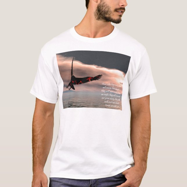Camiseta 40:28 de Isaías del verso de la biblia - 31 con (Anverso)