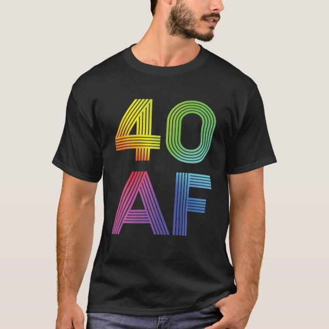 Camiseta 40 AF, 40 Cumpleaños, Para Hombres (Anverso)