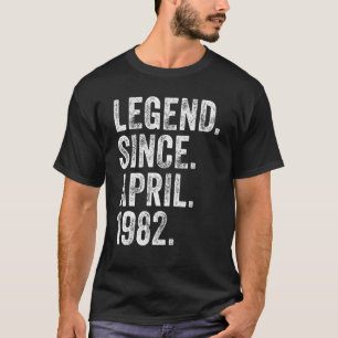 Camiseta 40 Aniversario Abril Nacido 40 Años De Leyenda Des