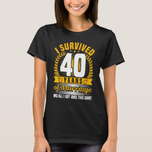 Camiseta 40° aniversario Boda, 40 años de matrimonio, Husba