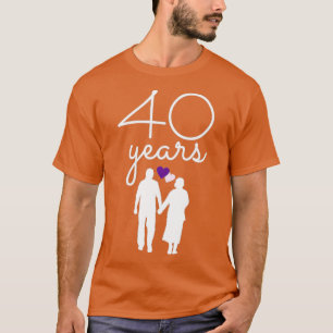 Camiseta 40° aniversario boda con 40 años de amor