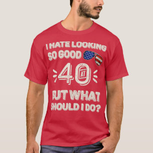 Camiseta 40° Aniversario Boda Para Él, 40 Cumpleaños F