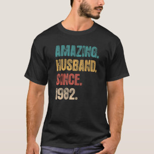 Camiseta 40 Aniversario Boda Por Su Sorprendente Esposo Sin