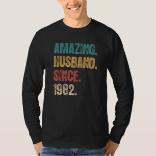 Camiseta 40 Aniversario Boda Por Su Sorprendente Esposo Sin