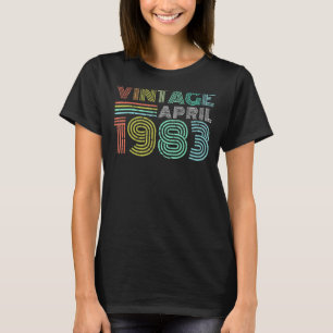 Camiseta 40 Aniversario de 1983 Vintage Abril de 40 años