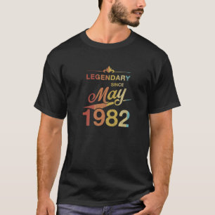 Camiseta 40 Aniversario De 40 Años Nacido En Mayo De 1982 V