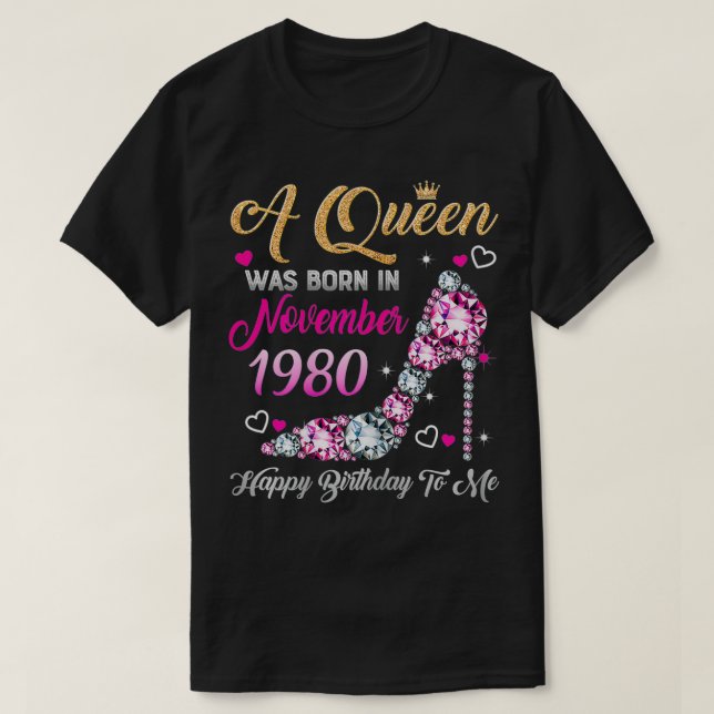 Camiseta 40 Aniversario de la Reina Noviembre de 1980 (Diseño del anverso)