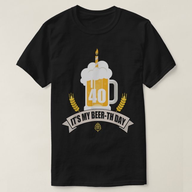 Camiseta 40 Aniversario de mi Cerveza Graciosa  (Diseño del anverso)