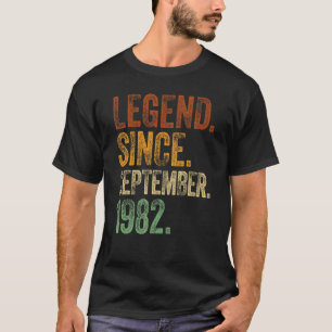 Camiseta 40 Aniversario de Septiembre Nacido 40 años de ley