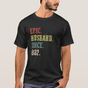 Camiseta 40 Aniversario De Su Esposo Épico Desde 1988