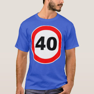 Camiseta 40 aniversario del Rótulo de la ruta del regalo de