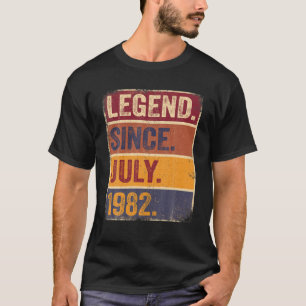 Camiseta 40 Aniversario Julio Nacido 40 Años De Leyenda Des