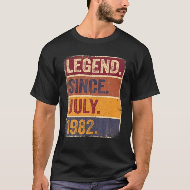 Camiseta 40 Aniversario Julio Nacido 40 Años De Leyenda Des (Anverso)