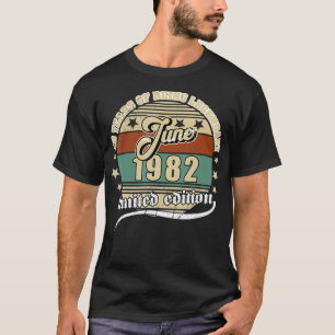 Camiseta 40 Aniversario Junio 1982 Vintage 40 años legendar