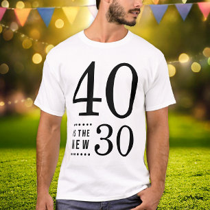 Camiseta 40 Aniversario Negro 40 es el nuevo 30