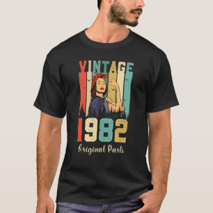Camiseta 40 Aniversario Vintage Hecho En 1982 Cumpleaños De