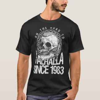 Camiseta 40 años 1983 cumpleaños Valhalla Viking Dad