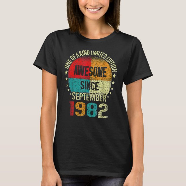 Camiseta 40 años asombrosos desde septiembre de 1982 40 Vin (Anverso)