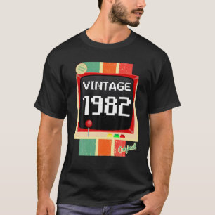 Camiseta 40 Años Cumpleaños Hombre 1982 Consola Gamer / Vin