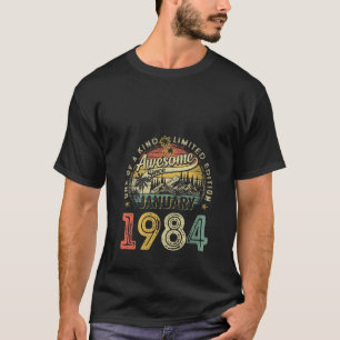 Camiseta 40 Años De Edad Hecho En Enero De 1984 40º Cumplea