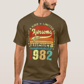 Camiseta 40 años de edad increíble desde agosto de 1982 Vin
