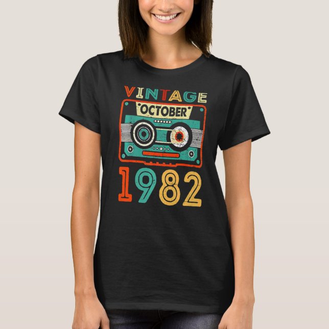Camiseta 40 años de edad increíble desde octubre de 1982 40 (Anverso)