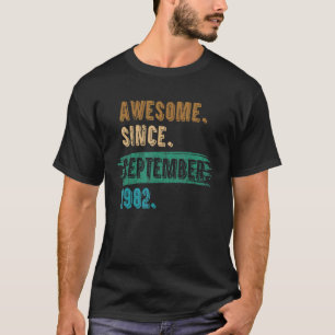 Camiseta 40 años de edad increíble desde septiembre de 1982