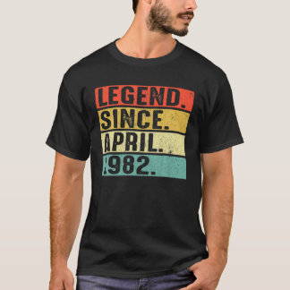 Camiseta 40 Años De Leyenda Desde Abril De 1982 40º Cumplea