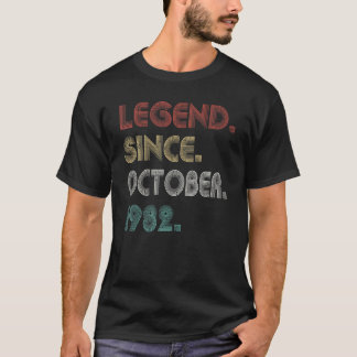 Camiseta 40 años de leyenda vintage desde octubre de 1982 4