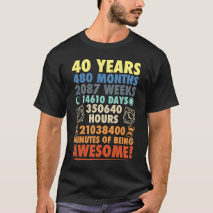 Camiseta 40 años de ser espantoso 40.º Fiesta de cumpleaños
