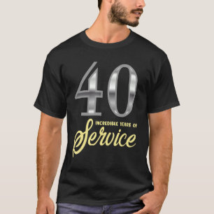 Camiseta 40 Años De Servicio 40 Aniversario Del Empleado Ab