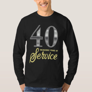 Camiseta 40 Años De Servicio 40 Aniversario Del Empleado Ab