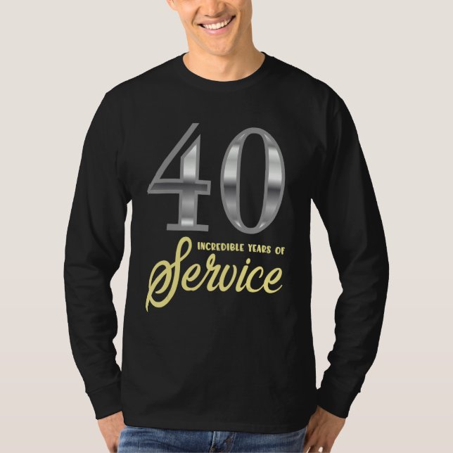 Camiseta 40 Años De Servicio 40 Aniversario Del Empleado Ab (Anverso)