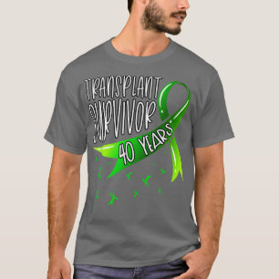 Camiseta 40 años de sobreviviente de trasplante de órganos 