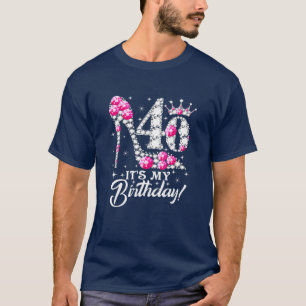 Camiseta 40 años es mi 40 cumpleaños gracioso diam rosado