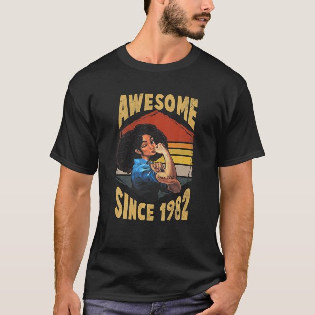 Camiseta 40 Años Fabuloso Desde 1982 40º Cumpleaños Stron (Anverso)