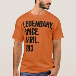 Camiseta 40 años legendarios desde abril de 1983 40º cumple