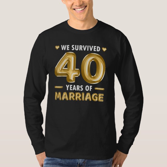 Camiseta 40 años Matrimonio 40 años de Boda Gracioso M (Anverso)