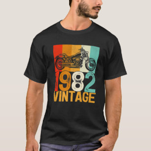 Camiseta 40 Años Retro Motorcycle Vintage 1982 40Th Bi