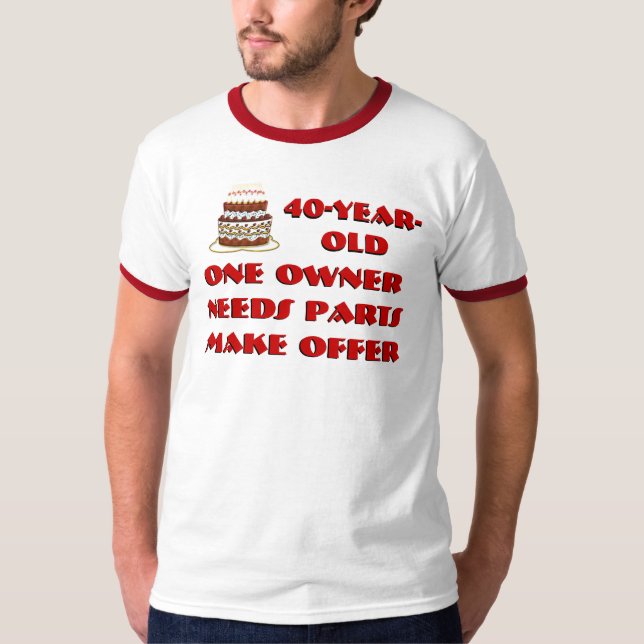 Camiseta 40 años. Un propietario. Necesita partes. Hacer of (Anverso)