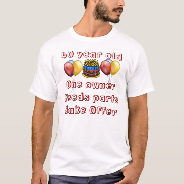 Camiseta 40 años. Un propietario. Necesita partes. Hacer of (Anverso)