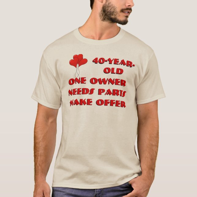 Camiseta 40 años. Un propietario. Necesita partes. Hacer of (Anverso)