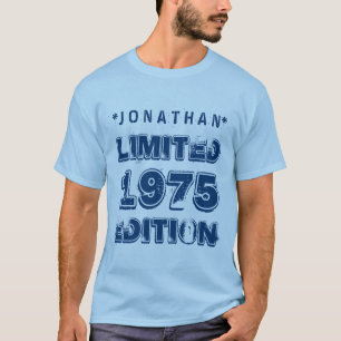 Camiseta 40 cumpleaños, 1975, edición limitada, Personali