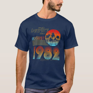 Camiseta 40. Cumpleaños 40 Legendario Desde Agosto De 1982