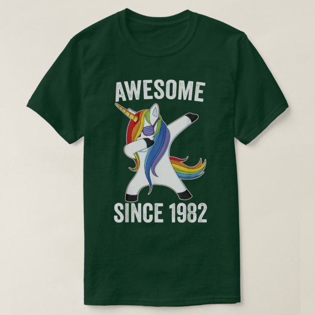 Camiseta 40° cumpleaños, increíble desde 1982  (Diseño del anverso)